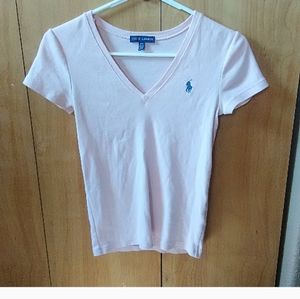 Pink Ralph Lauren Tee Shirt